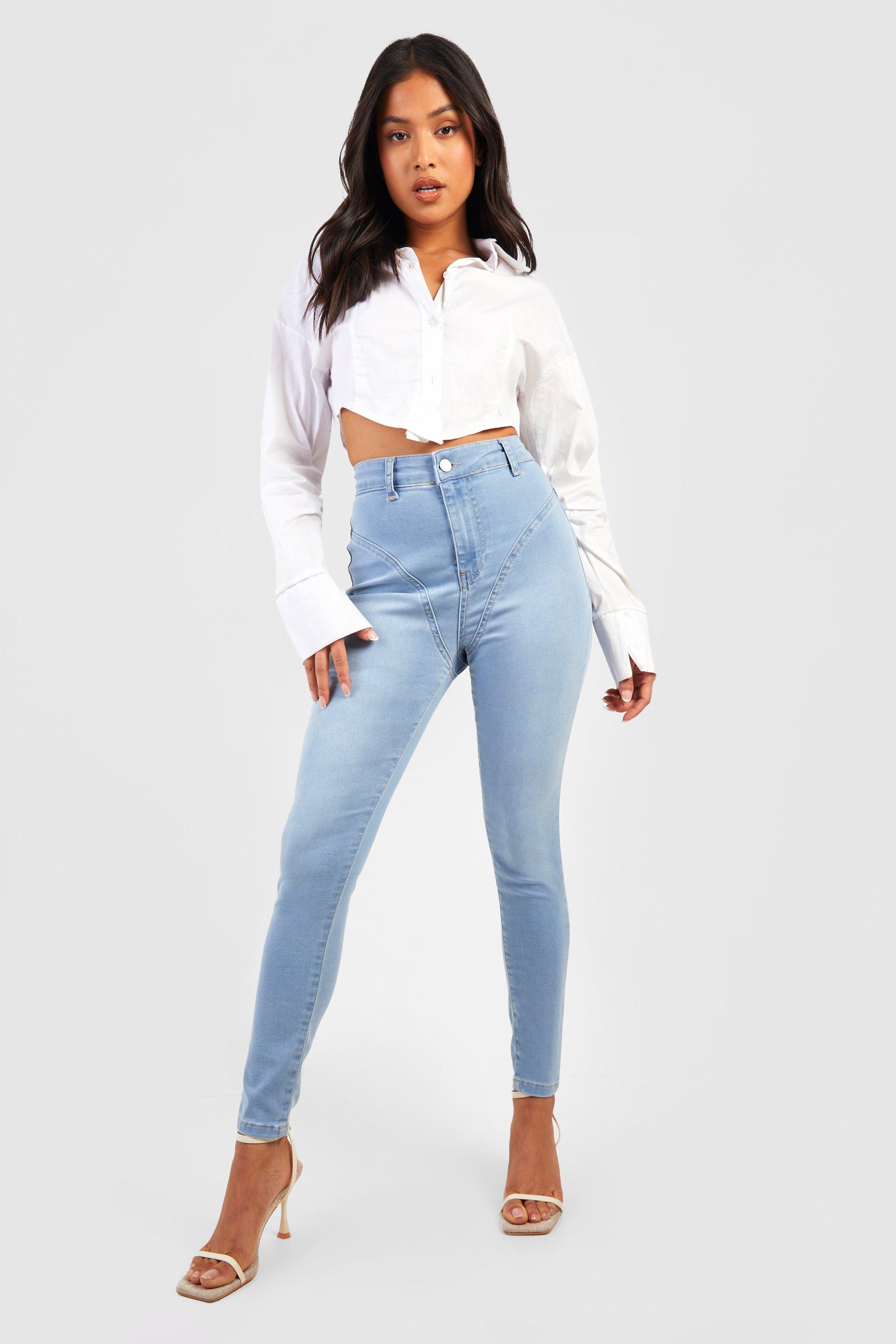 Petite Sculpt Seam Bum Shaper High Waisted Skinny Jeans